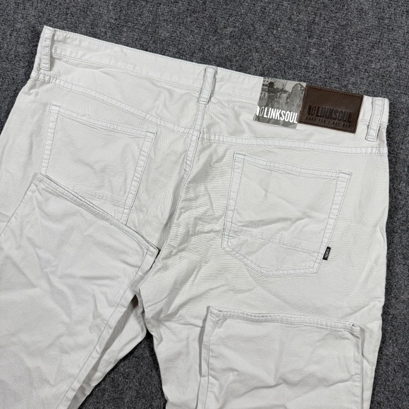 NWT Linksoul Bamboo Cotton Stretch Straight Pants in Chalk Light Blue Size 40x32 - Picture 6 of 11